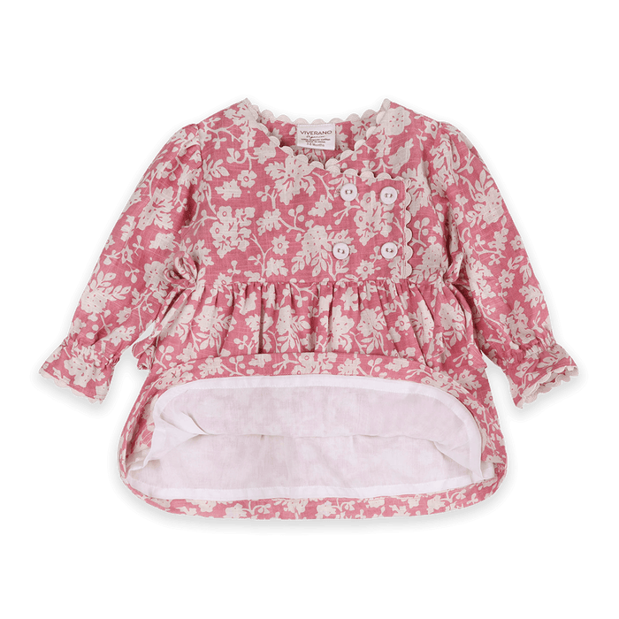 Beatrice Floral Baby Dress & Bloomer Set (Organic Cotton) - Voile Lining
