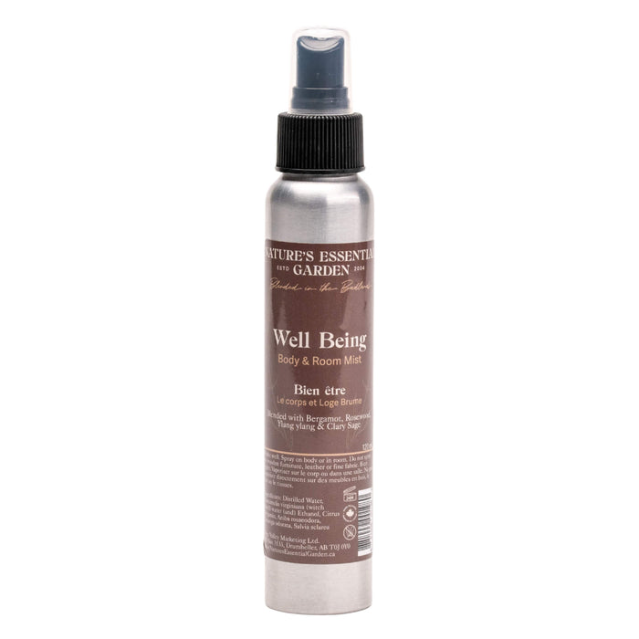 Spray Bottle of Nature's Essential Garden Body & Room Spray - Well Being 120ml