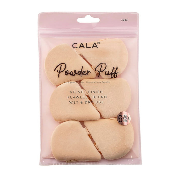 Cala Velvet Finish Flawless Blend Wet & Dry Use Powder Puff 6pcs