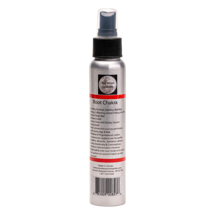 Spray Bottle of Nature's Essential Garden Chakra Spray - Root - Red 120ml