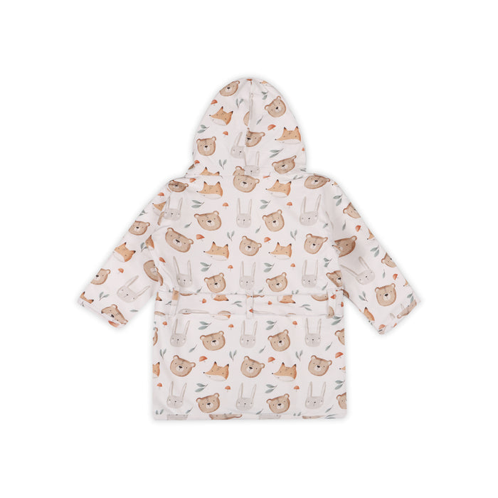 Forest Animals Bear & Fox Baby Bathrobe (Organic Jersey)