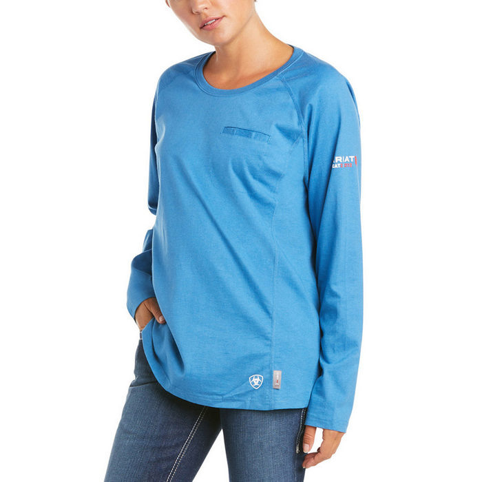 FR AIR DESERT SKULL GRAPHIC LONG-SLEEVE TEE - 400-Blue | Ariat 10035554
