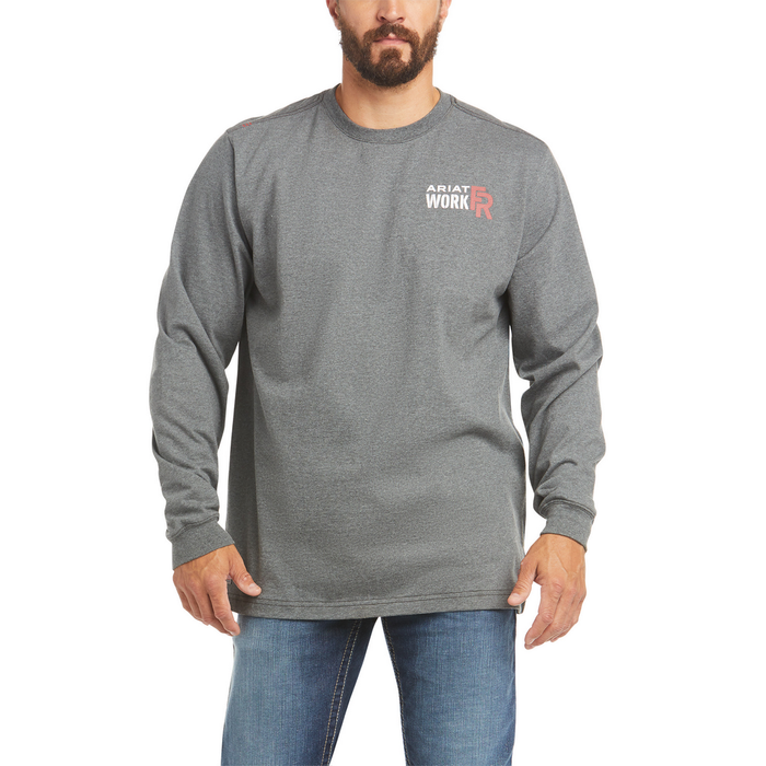 FR AMERICAN RAPTOR GRAPHIC LONG-SLEEVE T-SHIRT - 010-Charcoal | Ariat 10035425