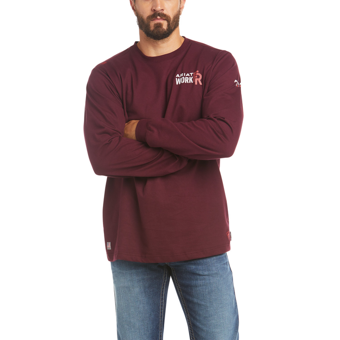 FR AMERICAN RAPTOR GRAPHIC LONG-SLEEVE TEE - 600-Red | Ariat 10035424