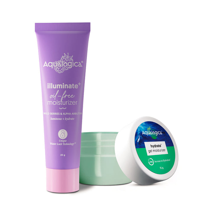 FREEBIE - Hydrate & Glow Combo - FREE Hydrate+ Gel Moisturizer & FREE illuminate+ Oil-Free Moisturizer
