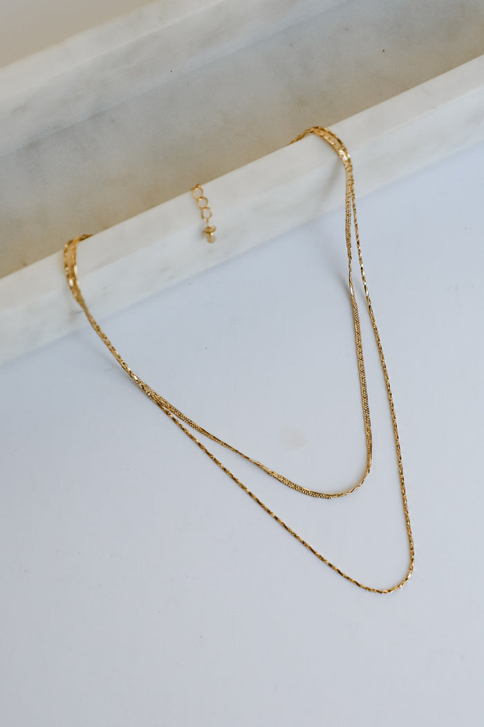 Hadley Gold Layered Chain Necklace