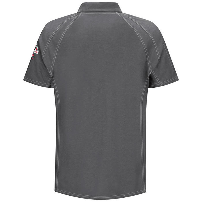 IQ SERIES COMFORT KNIT FR SHORT SLEEVE POLO - CH-Charcoal | Bulwark QT10