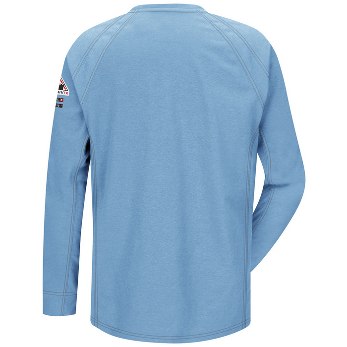 IQ SERIES FR LONG SLEEVE COMFORT KNIT T-SHIRT - BL-Blue | Bulwark QT32