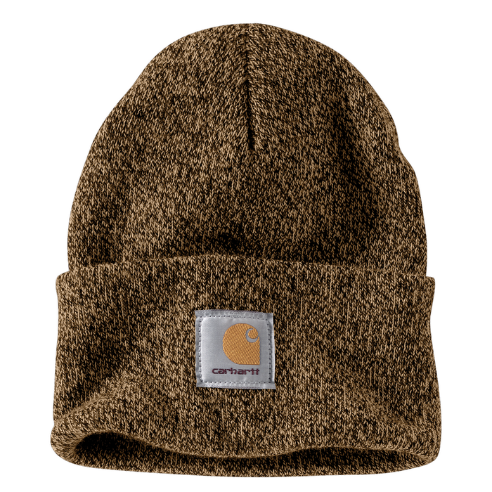 Knit Cuffed Beanie - 247-Dark Brown And Sandstone | Carhartt A18