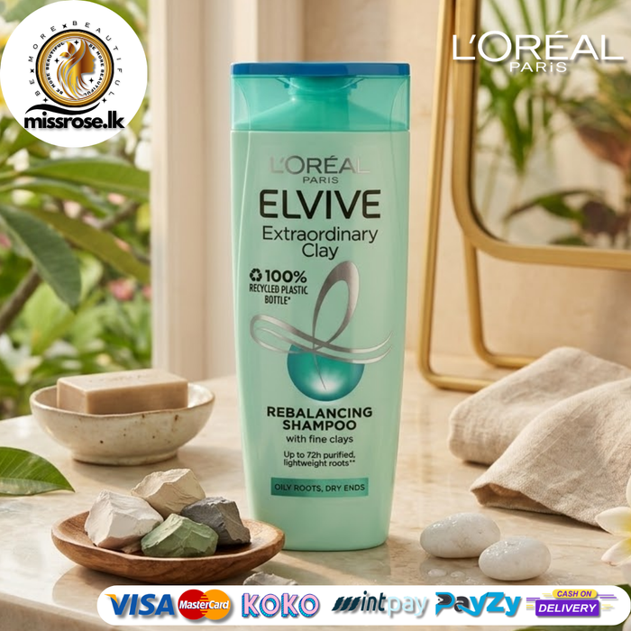L'Oréal Paris Elvive Extraordinary Clay Rebalancing Shampoo - France