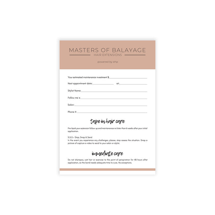 MOB Hair Care 101 Cards Professional Salon Products