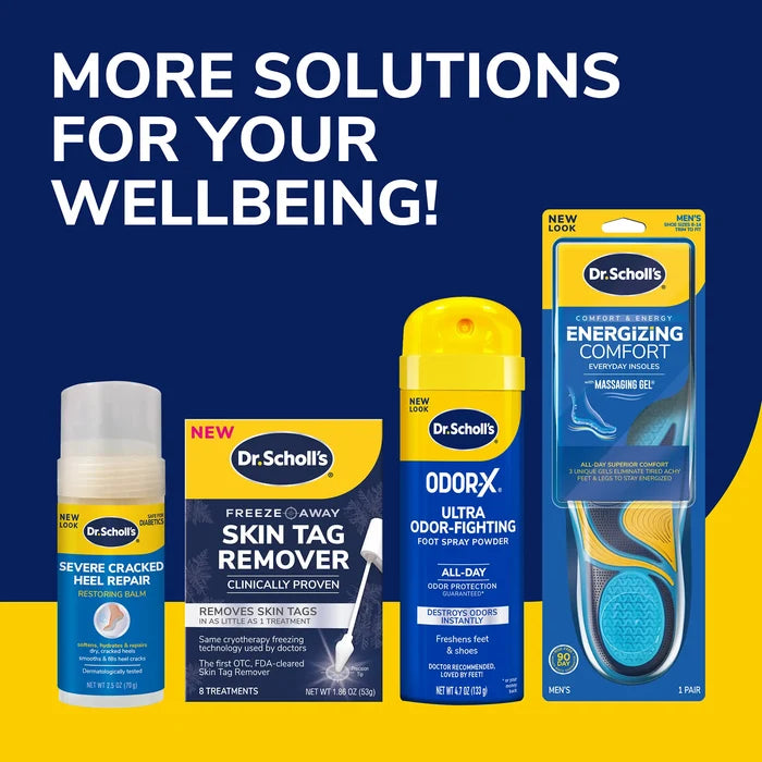 Dr. Scholl's Molefoam padding strips retail pack among other product boxes