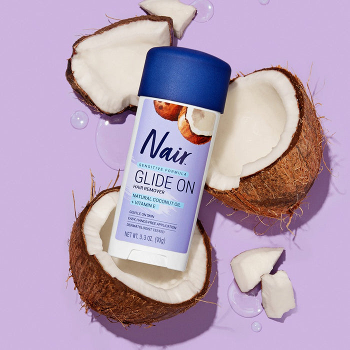 Nair Hair Remover Glides Away Coconut Oil 3.3oz - ikatehouse