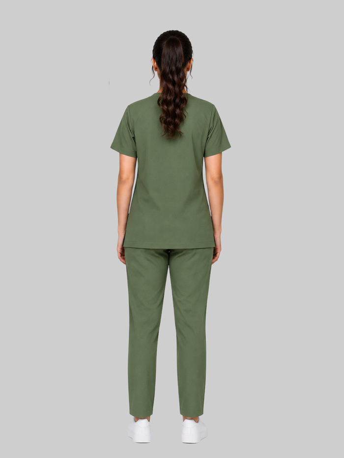 ONYX 4 POCKET V NECK WOMEN (GREEN) SCRUB