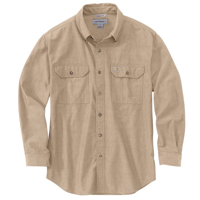 ORIGINAL FIT LONG SLEEVE SHIRT - 256-Dark Tan Chambray | Carhartt 104368
