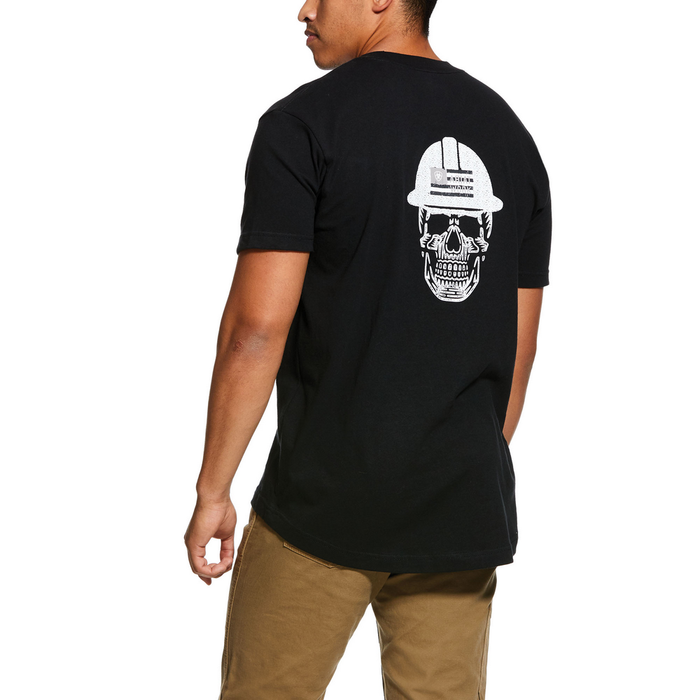 REBAR COTTON STRONG ROUGHNECK GRAPHIC SHORT SLEEVE T-SHIRT - 001-Black | Ariat 10030299
