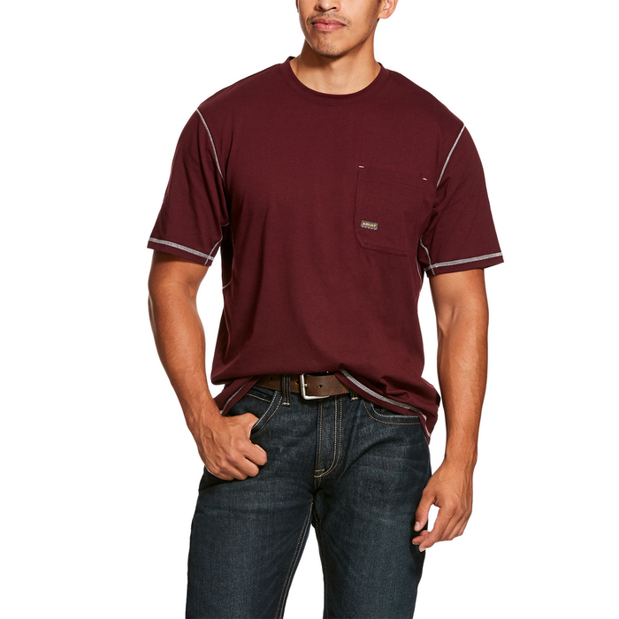 REBAR VENTEK WORKMAN SHORT SLEEVE T-SHIRT - 600-Red | Ariat 10022426