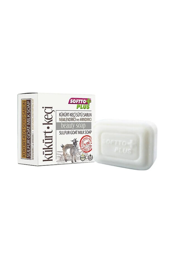 SOFTTO PLUS Sulfur Goat Milk Beauty Soap 100 gr - Aegean Vibe