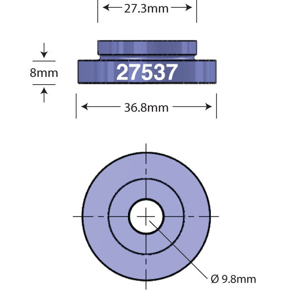 SRAM Predictive Steering Bearing Open Bore Adapter Dimenions