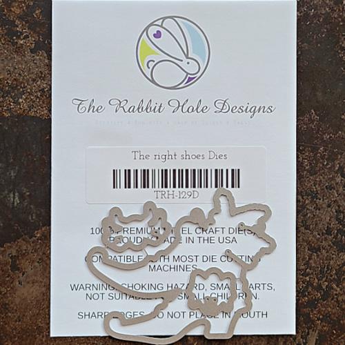 The Rabbit Hole Designs - Die Set - Right Shoes. The Rabbit Hole Designs dies are made of durable 100% steel Usable in nearly every machine on the market! Use on cardstock, felt, fabric or shrink plastic. You can use wafer thin dies to cut, stencil, emboss and create! Made in the USA. Coordinates with the Right Shoes 4x4 Stamp Set. Available at Embellish Away located in Bowmanville Ontario Canada.