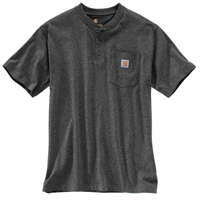 WORKWEAR POCKET SHORT SLEEVE HENLEY - 026-Carbon Heather | Carhartt K84