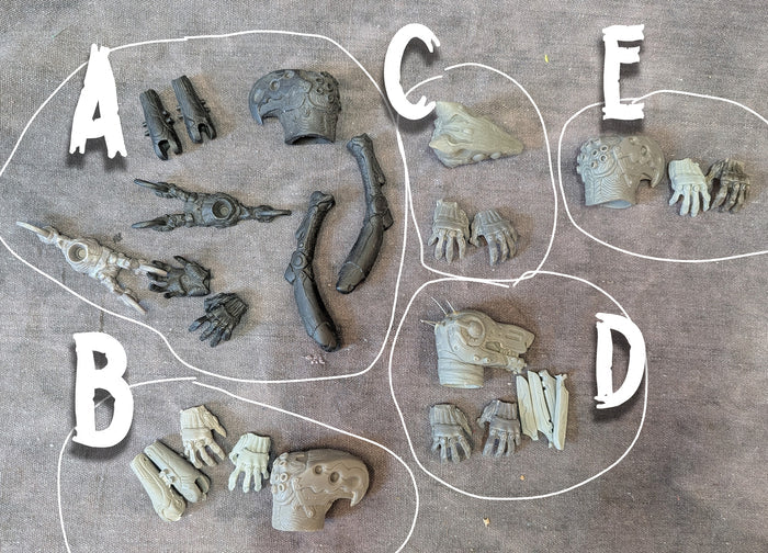 1/6 CASTS- HARPYJA/ROBODOGMAN/R00 UNIT