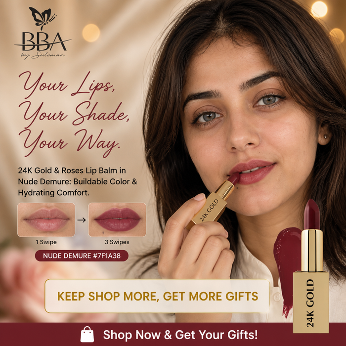 24K Gold & Roses Lip Balm