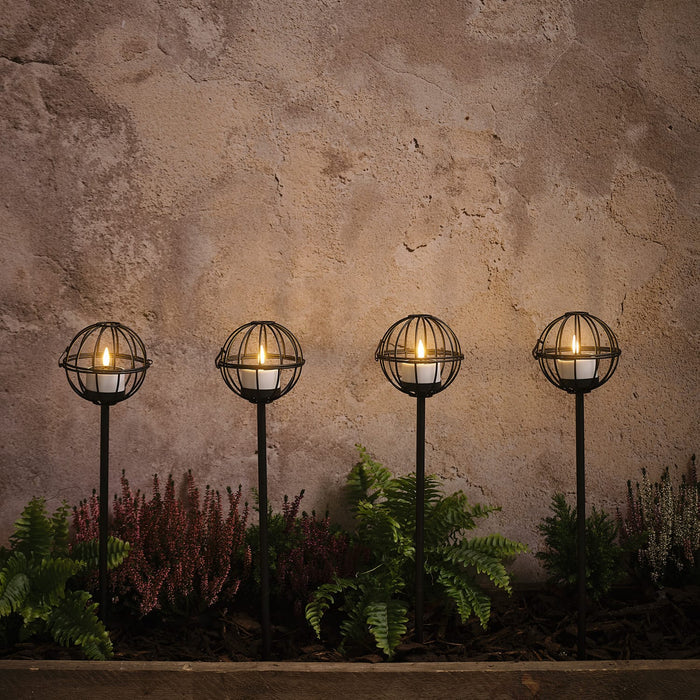4 Outdoor TruGlow® Votive Candle Solar Stake Lights