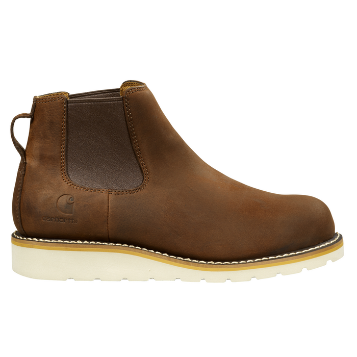 5-INCH CHELSEA PULL-ON STEEL TOE WEDGE BOOT - DKBRN-Dark Bison Oil Tanned | Carhartt FW5233-M