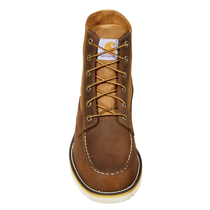 6-INCH NON-SAFETY MOC TOE WEDGE BOOT - BRN-Brown Leather And Tan Duck | Carhartt FW6035-M