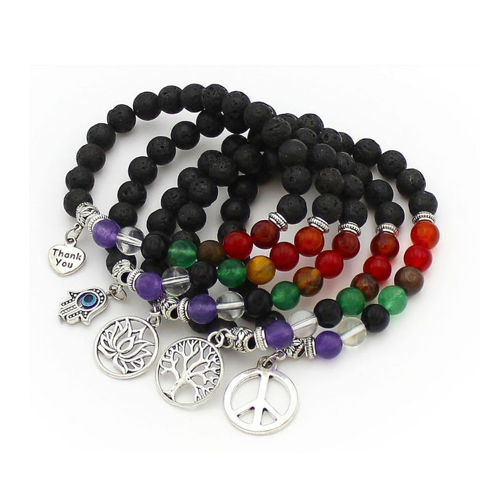 Lava Willpower Chakra Charm  Healing Bracelets