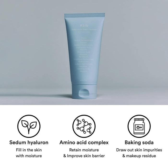 Abib Sedum Hyaluron Foam Deep Clean Foam Cleanser 150 mL