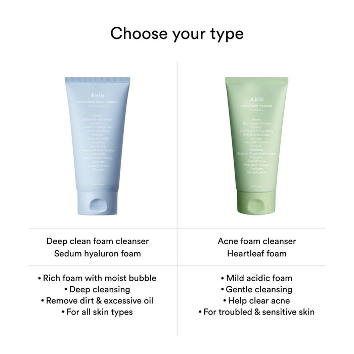Abib Sedum Hyaluron Foam Deep Clean Foam Cleanser 150 mL