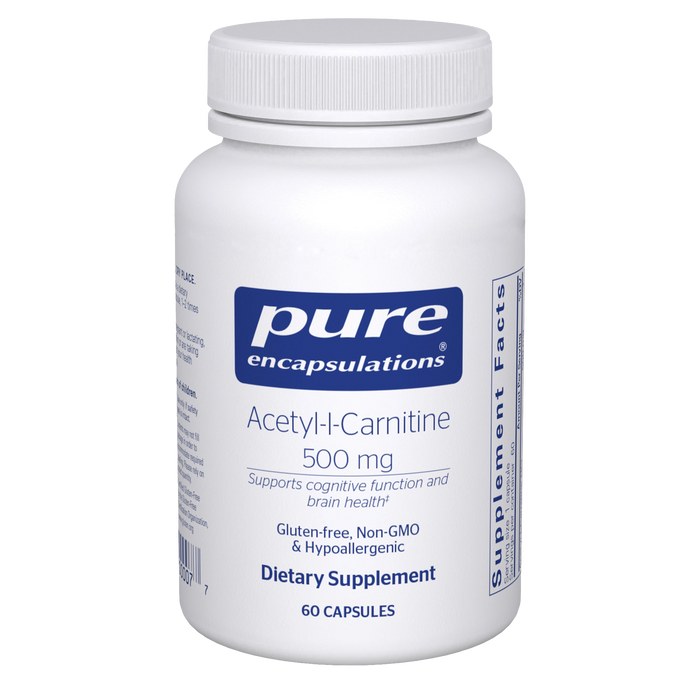 Acetyl-L-Carnitine 500 mg 60 Capsules by Pure Encapsulations