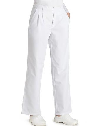 Adar Universal Waistband Twill Double Pleated Scrub Pants