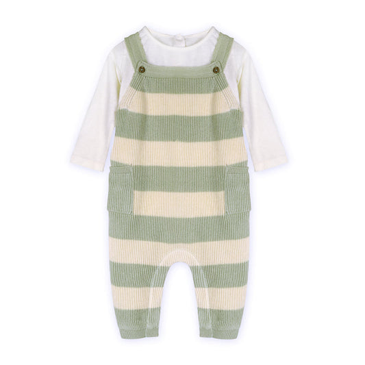 Alfie Textured Baby Overall Set (Organic Cotton)