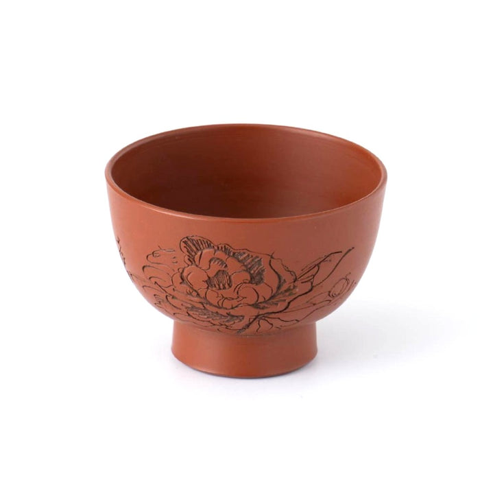 Antique Yunomi Teacup [Peony Flower]-Set of 2