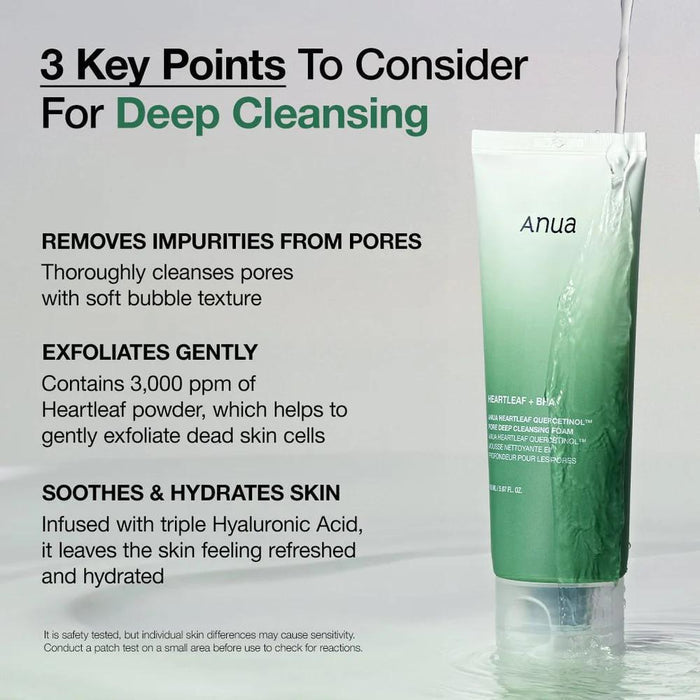 ANUA Heartleaf Quercetinol Pore Deep Cleansing Foam 150 mL