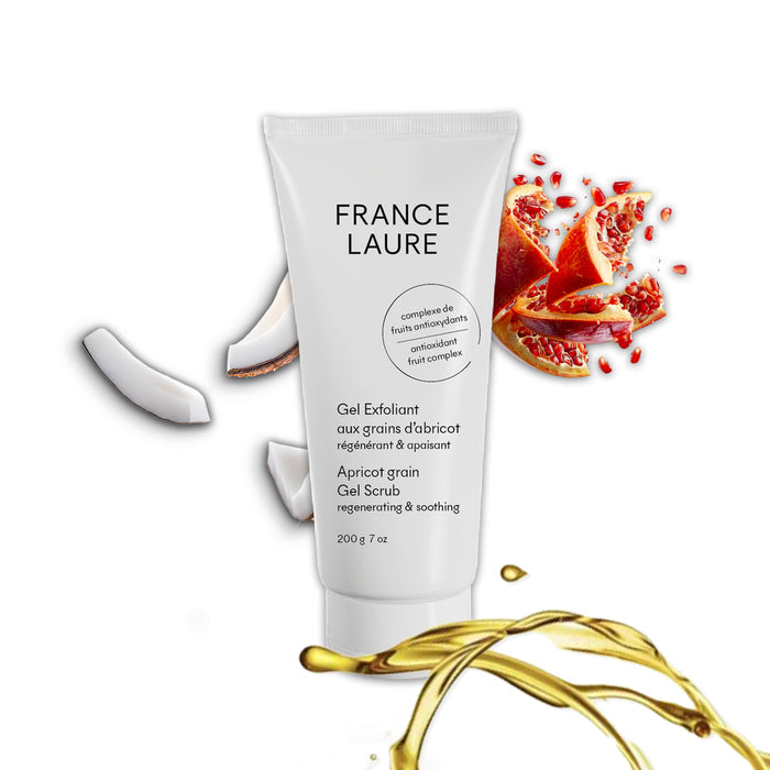 France Laure Apricot Grain Gel Scrub with antioxidant fruit complex, regenerating & soothing for all skin types