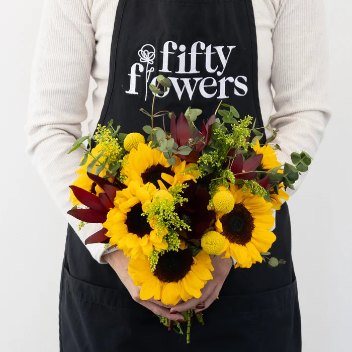 Autumn Sunset Flower Bouquet Apron - Image