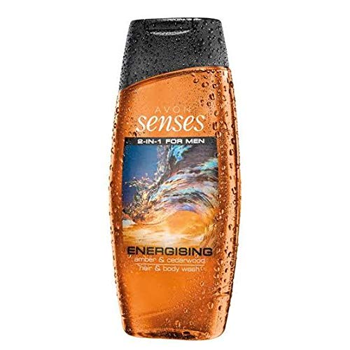 Avon Senses 2 in 1 For Men Energising Amber & Cedarwood Hair & Body Wash - 250ml