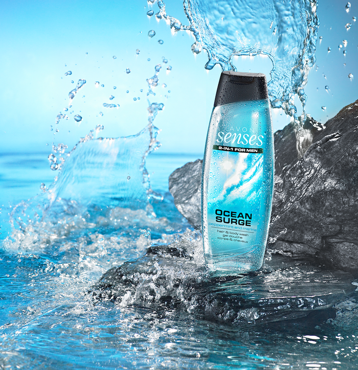 Avon Senses 2 in 1 For Men Ocean Surge Peppermint & Marine Hair & Body Wash - 250ml