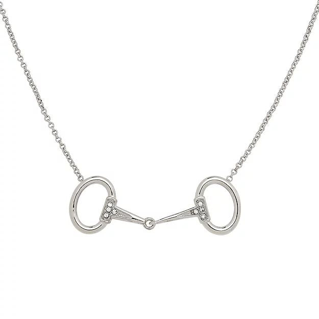 AWST Int'l Rhodium Horse Snaffle Bit Necklace - Breeches.com