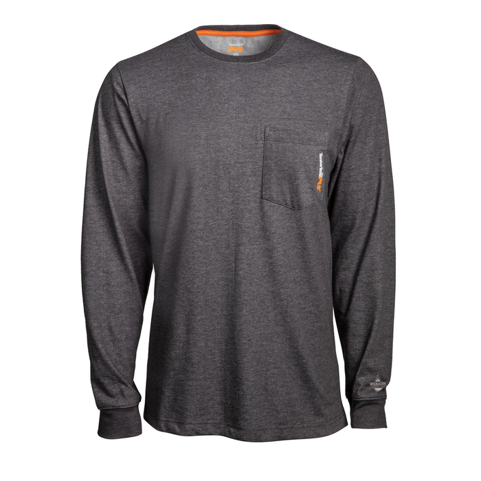 BASE PLATE BLENDED LONG-SLEEVE T-SHIRT (BIG/TALL) - 013-Dark Charcoal Heather | Timberland PRO TB0A1OZ9