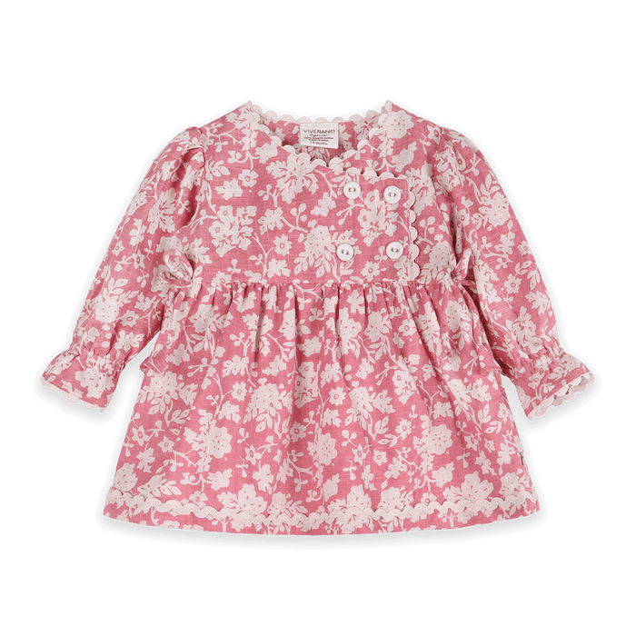 Beatrice Floral Baby Dress & Bloomer Set (Organic Cotton) - Front