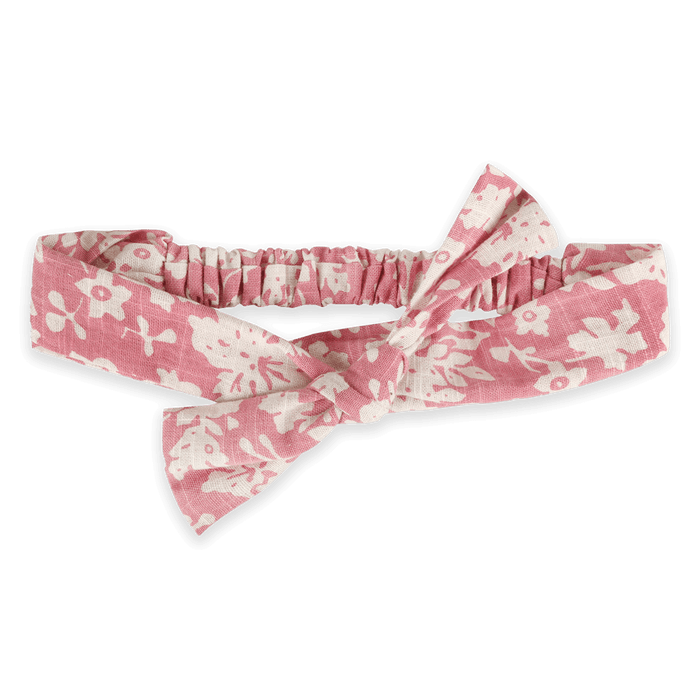 Beatrice Floral Baby Jumpsuit & Headband (Organic Cotton) - Bow Headband