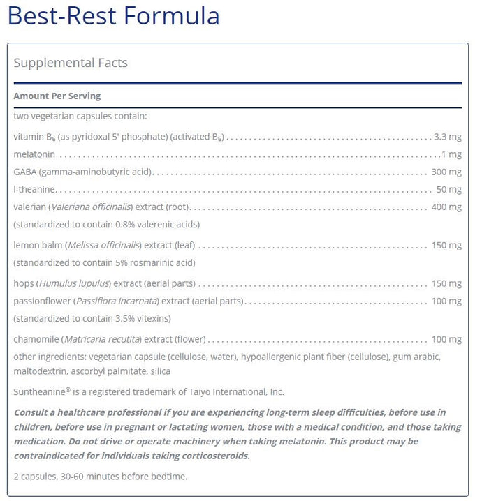 Best-Rest Formula 60 capsules by Pure Encapsulations