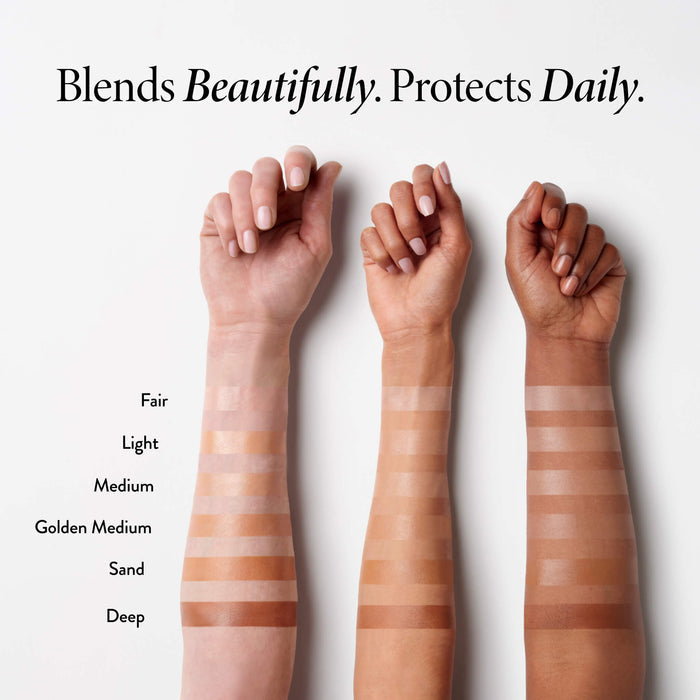 Better Than ‘Block Skincare-Infused Serum Foundation with Broad Spectrum SPF 50+ arm swatches