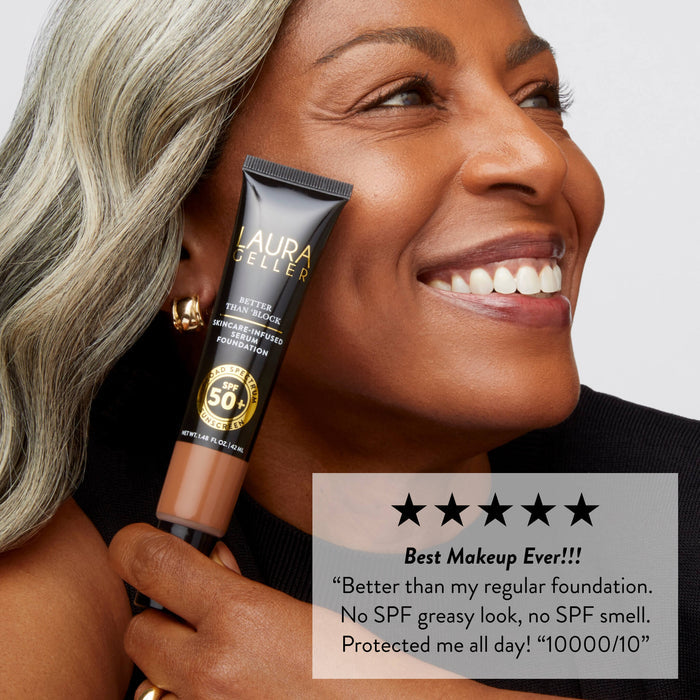 Better Than ‘Block Skincare-Infused Serum Foundation with Broad Spectrum SPF 50+ quote