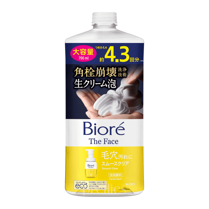 BIORE The Face Foaming Facial Wash (Refill) 700ml (Smooth Clear - Yellow)